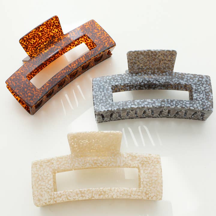 Luna Mega Vintage Stone | Classic Mega Rectangle Claw Clip for wholesale by Adorro