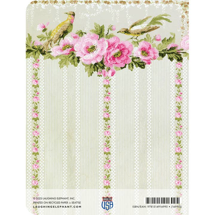 Laughing Elephant - Wholesale Notebook - Roses and Birds - Floral Notebook2