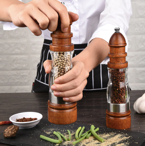 Homerely (We Cover All Import Duties) - Wholesale Spice mill - Wooden Salt and Pepper Grinder (1pcs)2