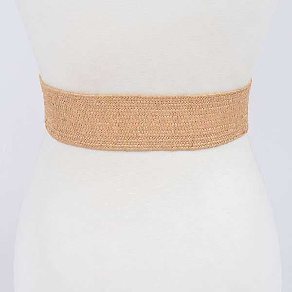 Shop Neighbors - Vente Ceinture – femme - Ceinture élastique à deux boucles en fausse paille4
