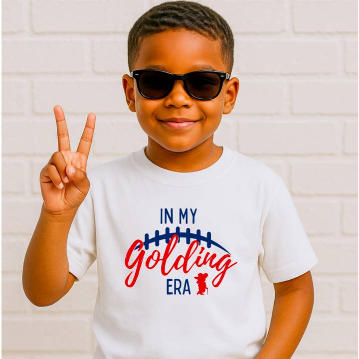 YOUTH In My Golding Era Ole Miss Rebels Tee Football for wholesale by Gia Gifts Boutique