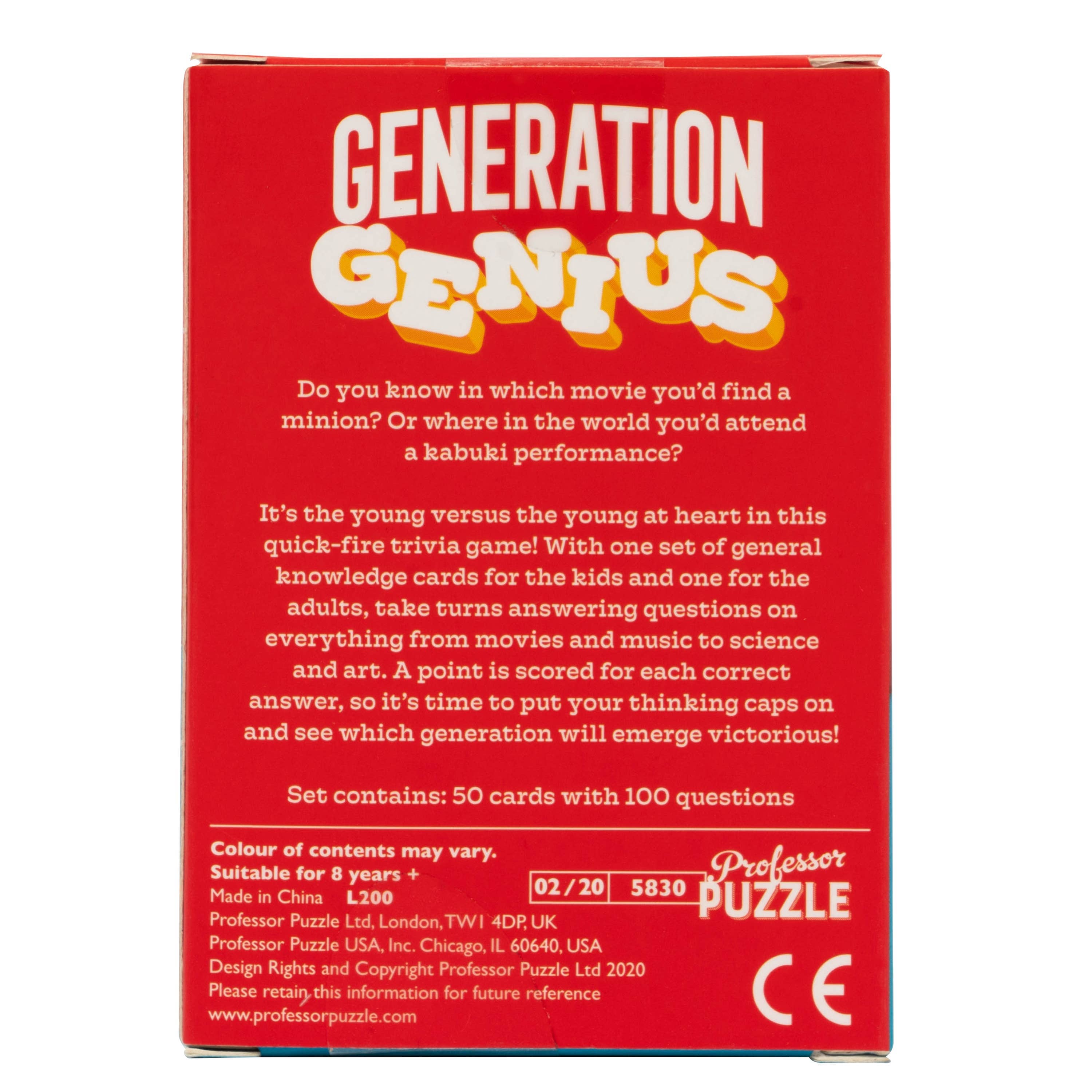 Professor Puzzle – wholesale Board game – Mini Generation Genius Trivia3