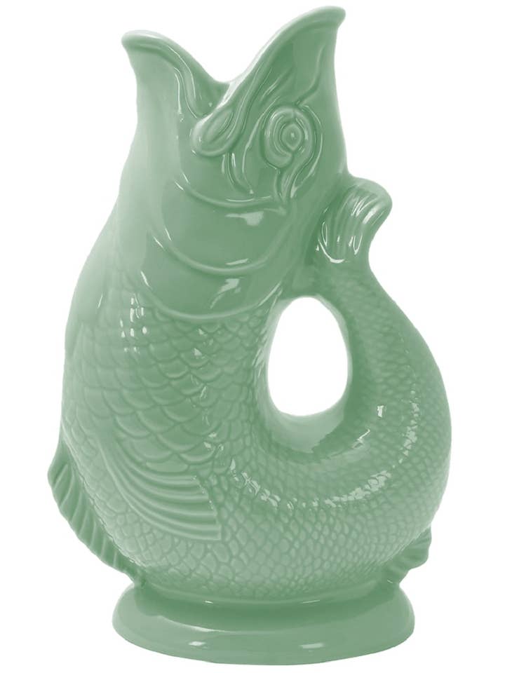 Pichet Gluggle Vert Sauge pour la vente par The Original Gluggle Jug Factory