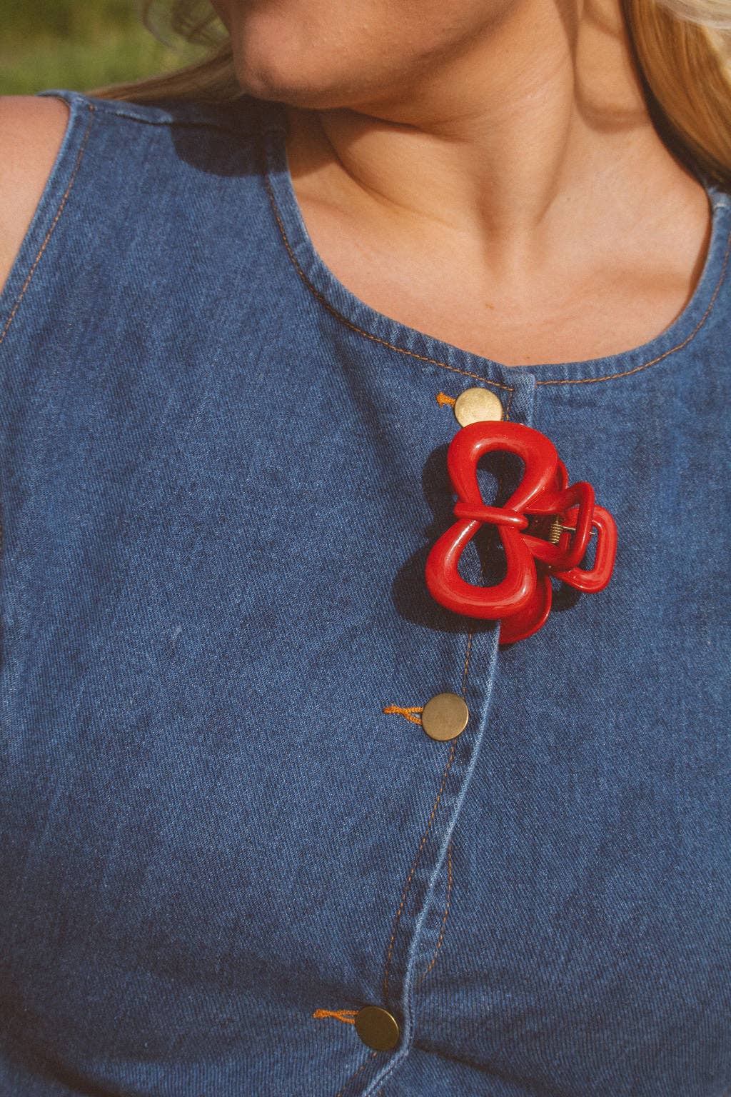 Shop Andi - Wholesale Hair Clip - Women's - Cherry Red Bow Claw Clip1