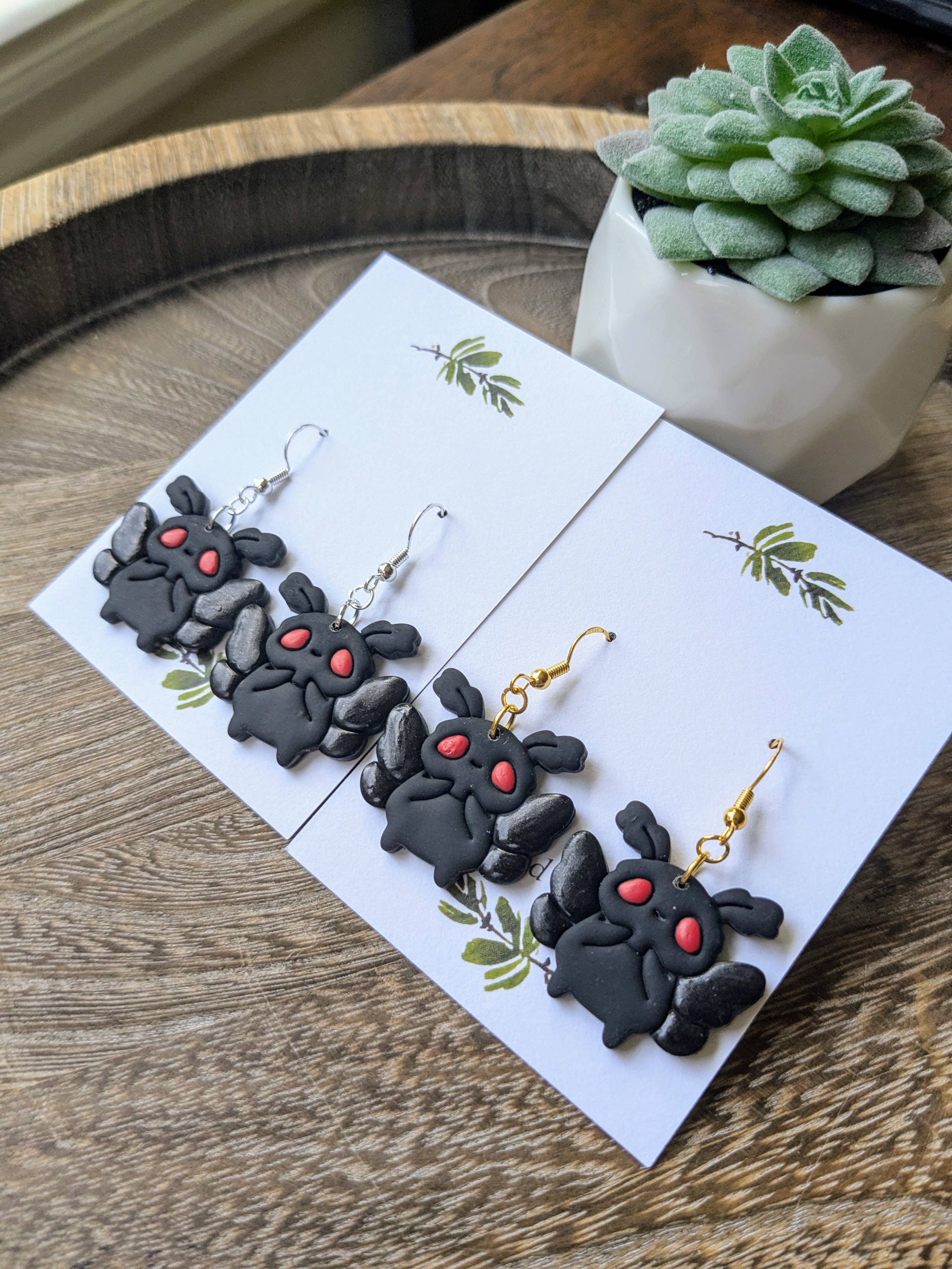 Stag and Branch - Wholesale Dangle Earrings - Moth Man Polymer Clay Earrings1