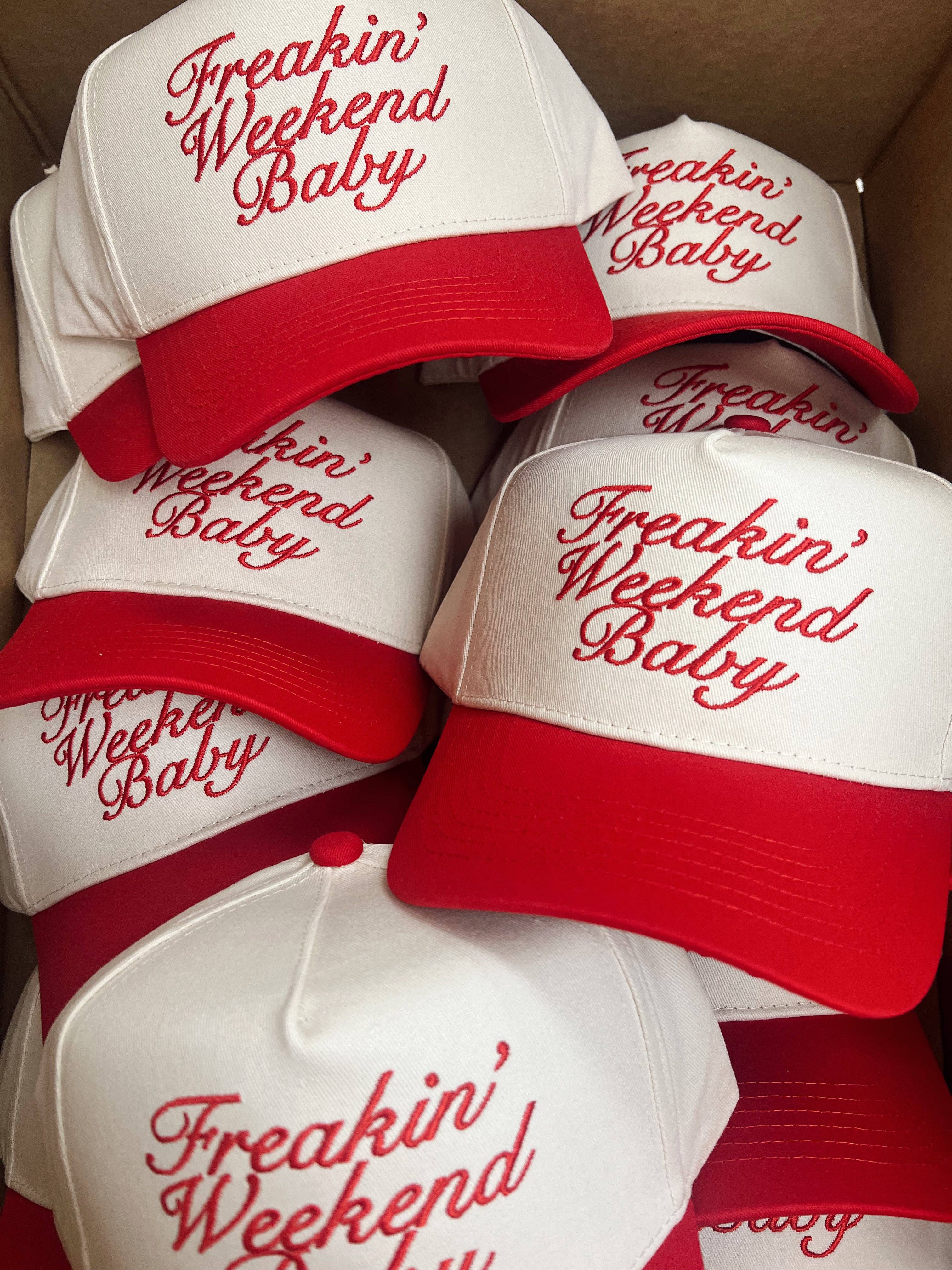 KENZKUSTOMZ - Wholesale Trucker Hat - Women's - Freakin' Weekend Baby - Vintage Trucker Hat2