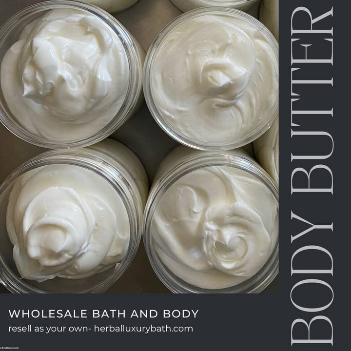 Herbal Love Creations- Luxury Bath and Body - Wholesale Body Balm/Butter - 8 oz Unlabeled Body Butter- label and resell as your own
