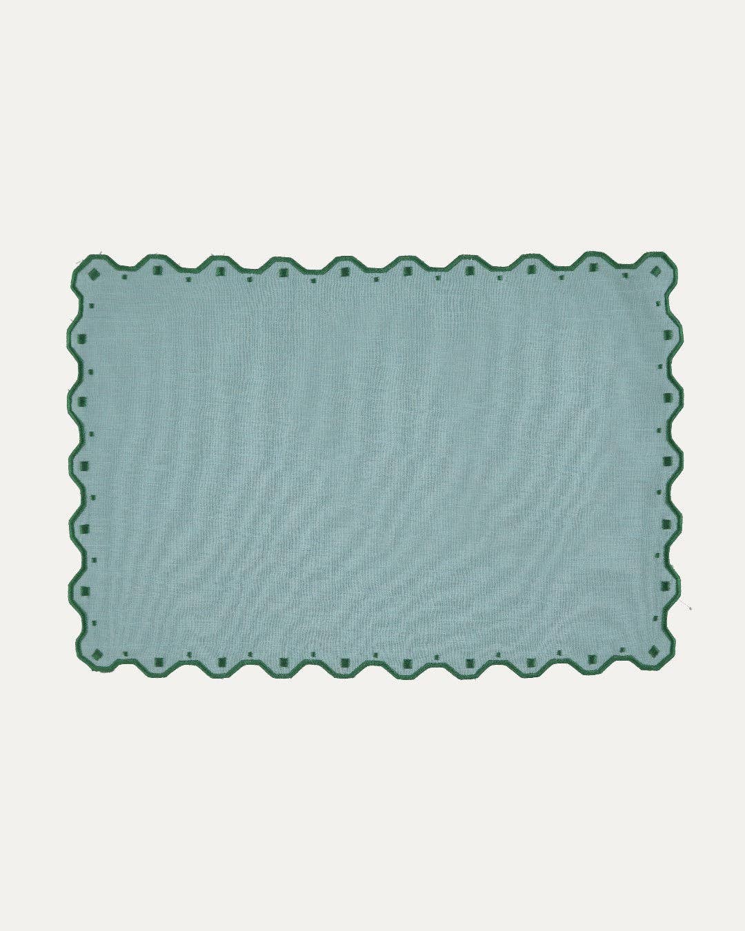 Mariaida Home - Wholesale Dinner & Cloth Napkin - Individual Porto, Blue with Green1