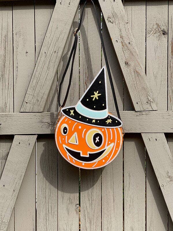 Ash Evans - Wholesale Crossbody Bag - Women's - Retro Pumpkin Witch Halloween shoulder bag3