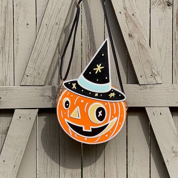 Ash Evans - Wholesale Crossbody Bag - Women's - Retro Pumpkin Witch Halloween shoulder bag3