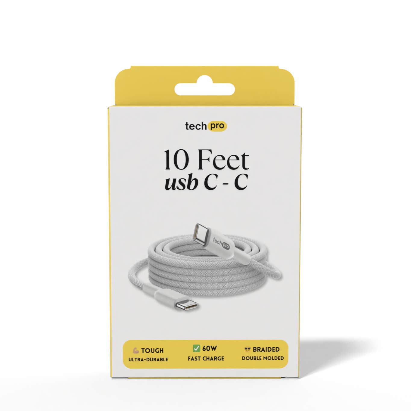 Rite Distribution - Wholesale Charging Cable - 10ft USB-C to USB-C Cable Braided in Retail Box