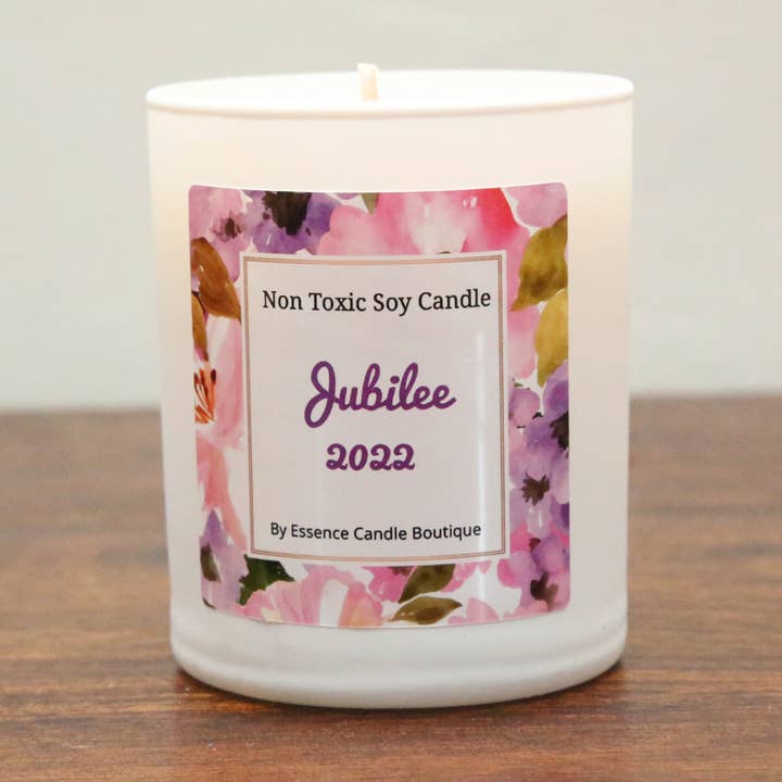 Jubilee 2022 "Celebration" Matt White Scented Candle for wholesale by Essence Candle Boutique