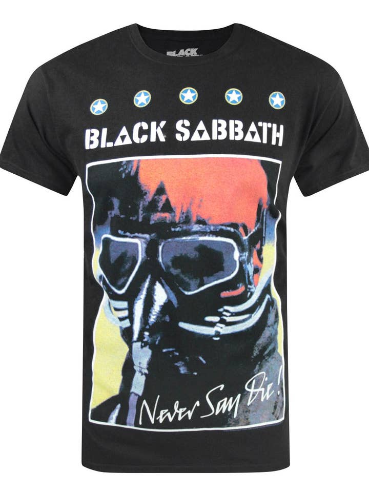 Black Sabbath Heren Zwart Album Artwork Korte Mouwen T-Shirt voor wholesale door Vanilla Underground