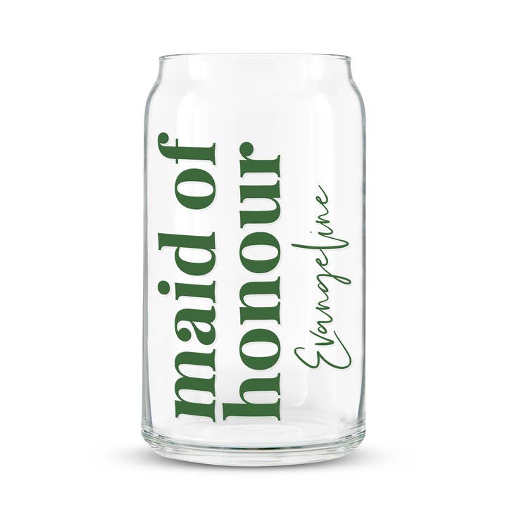 Verre à boire en forme de canette - Maid of Honour pour la vente par Weddingstar Inc.