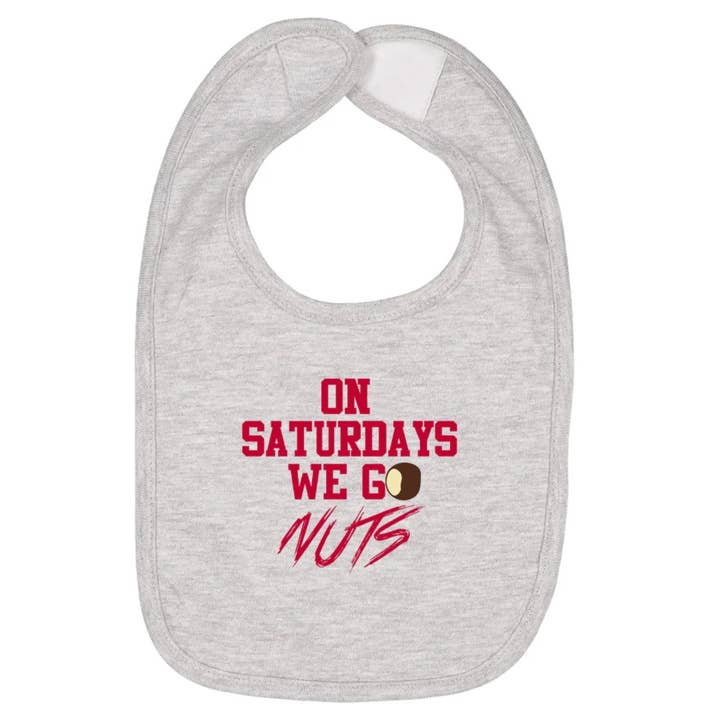 ON SATURDAYS WE GO NUTS Bib for wholesale by Ohio TRUE