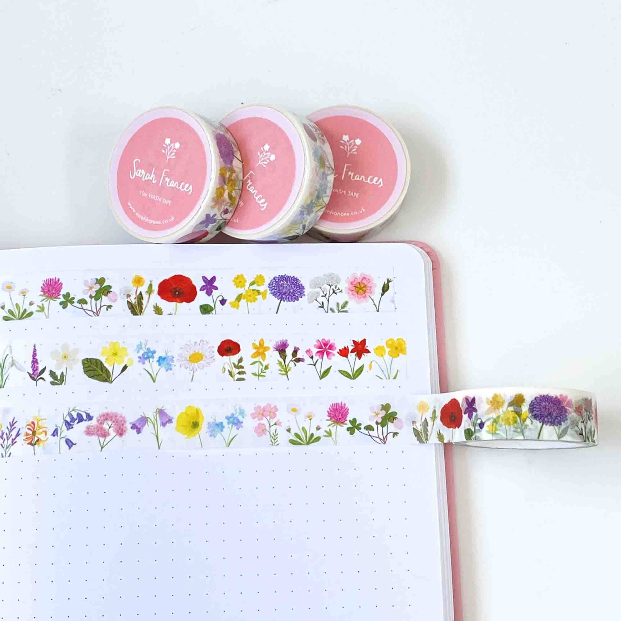 Sarah Frances – wholesale Washitejp – Brittiska Wildflowers Washi Tape1