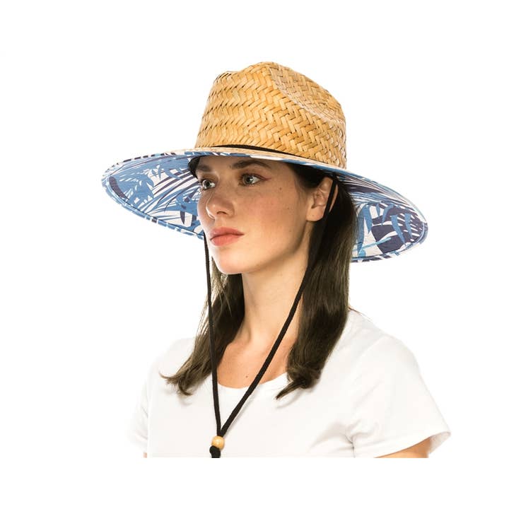 Lifeguard Hat - Palm Leaf Straw - Amazing Sun Protection for wholesale by DNMC
