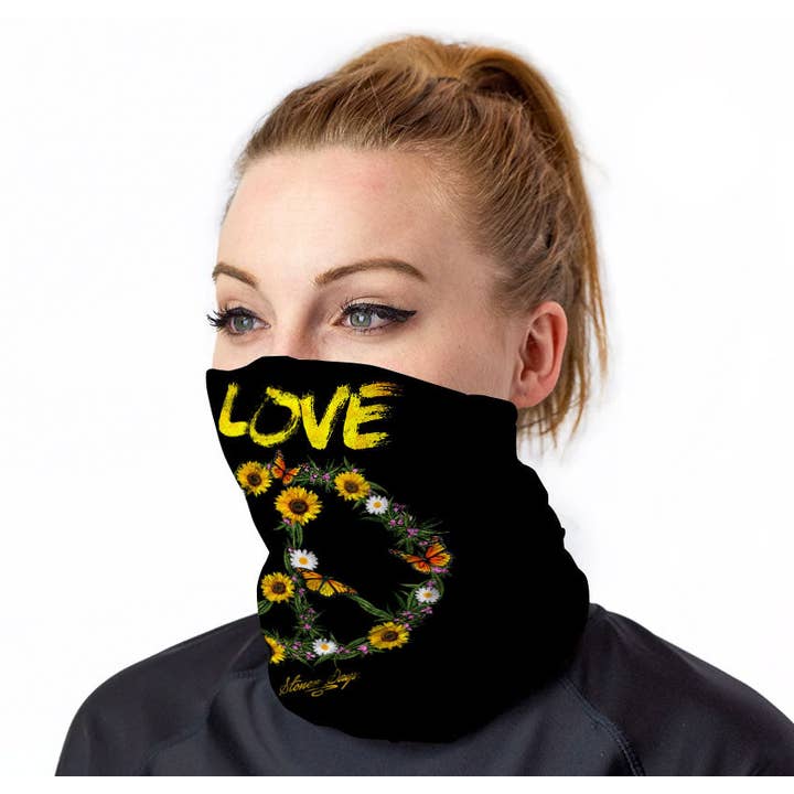 StonerDays Apparel - Venta al por mayor Protectores de cuello/bragas de cuello - Unisex - POLAINA CUELLO LOVE WEED LOVE PEOPLE