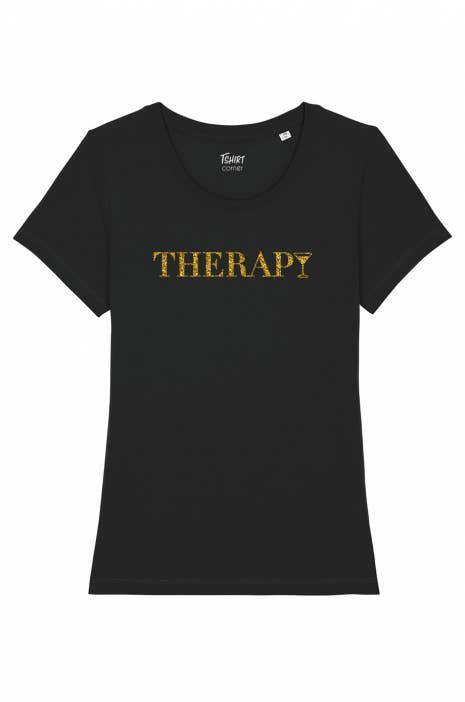 Tshirt Corner - Wholesale Screen Printed T-Shirt - Women's - Women's T-shirt - Therapy - Glitter0