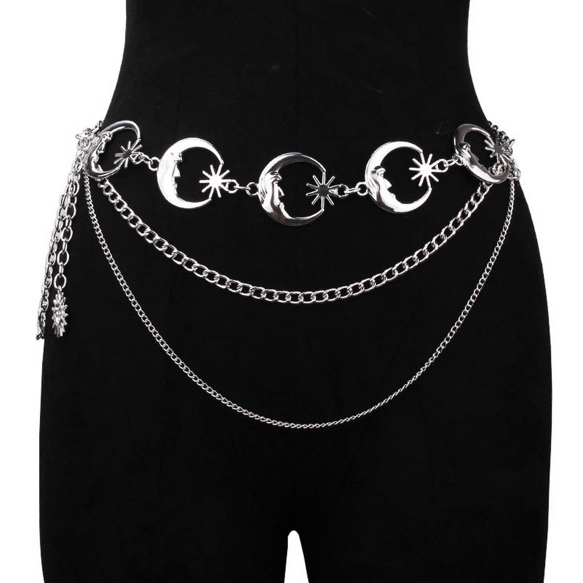 ACCITY - Wholesale Face/Body Chain - METAL SUNFLOWER WAIST CHAIN BODY CHAIN_CWMM06507