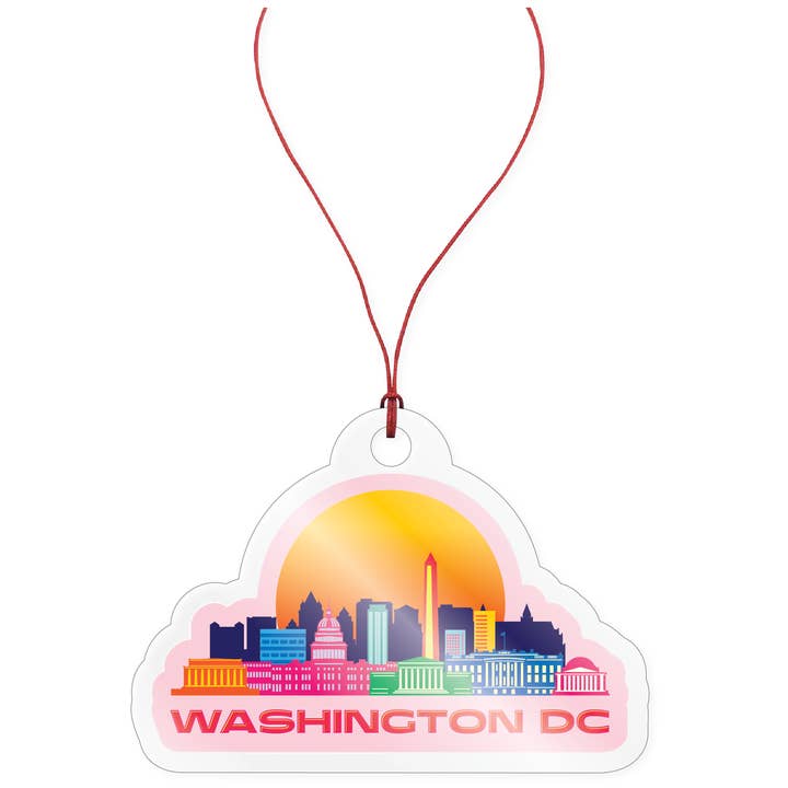 Ornament - Washington DC Retro Skyline for wholesale by Morris Magnets