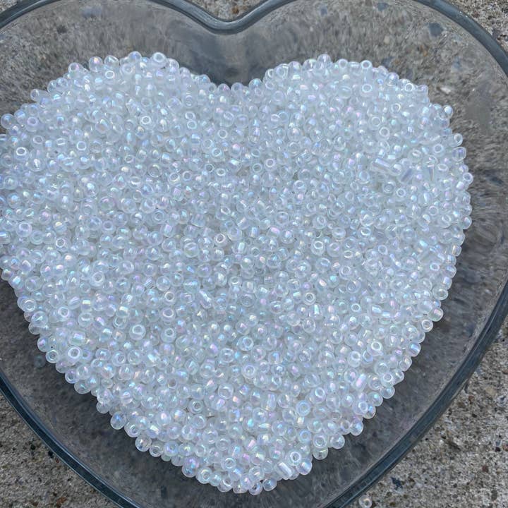 MaddieMayShop - Wholesale Kralen - Heldere/Witte Kralen - Regenboog Witte Kralen - Parel Glans Kralen - 4mm- 6/0 Glazen Rocaille Kralen Voor Sieraden Maken, - Witte Kralen - DIY Taille Kralen, Armband Ketting Oorbellen2