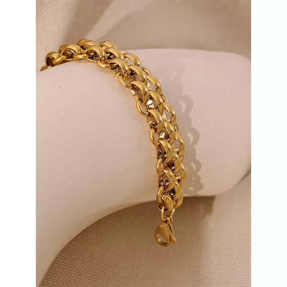 Misgraceful – wholesale Link & chain necklace – Chunky Vintage Chain Necklace - Gold or Silver3