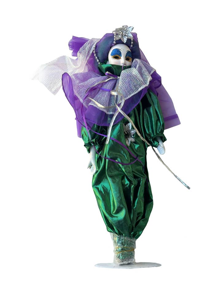 Medium Opera Face Doll with Tulle Accents for wholesale by Mardi Gras Creations