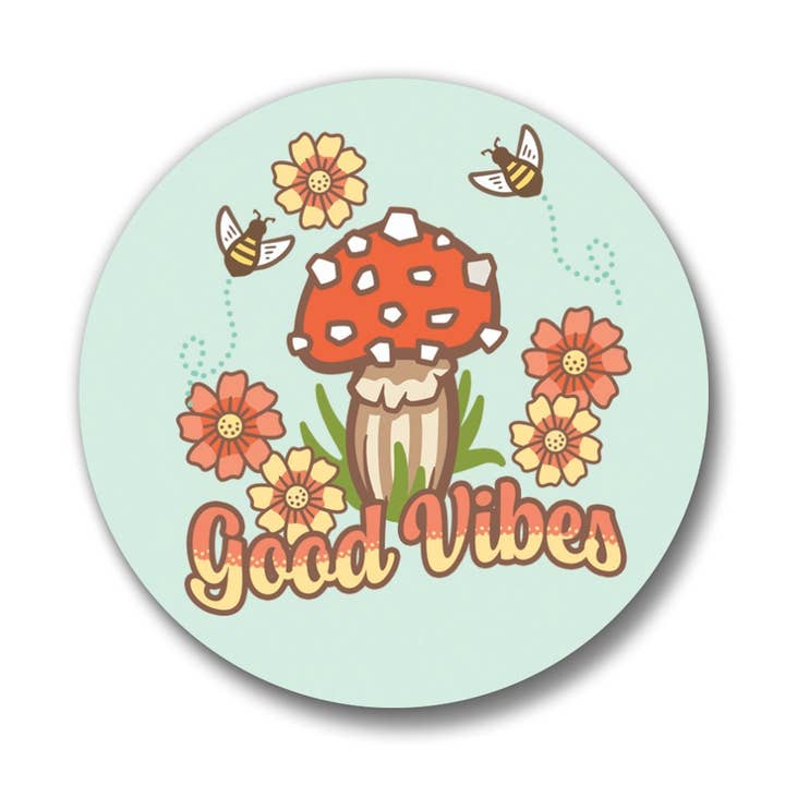 Illustrated Button Pin – Weather-Resistant 6pk for wholesale by Two Little Fruits