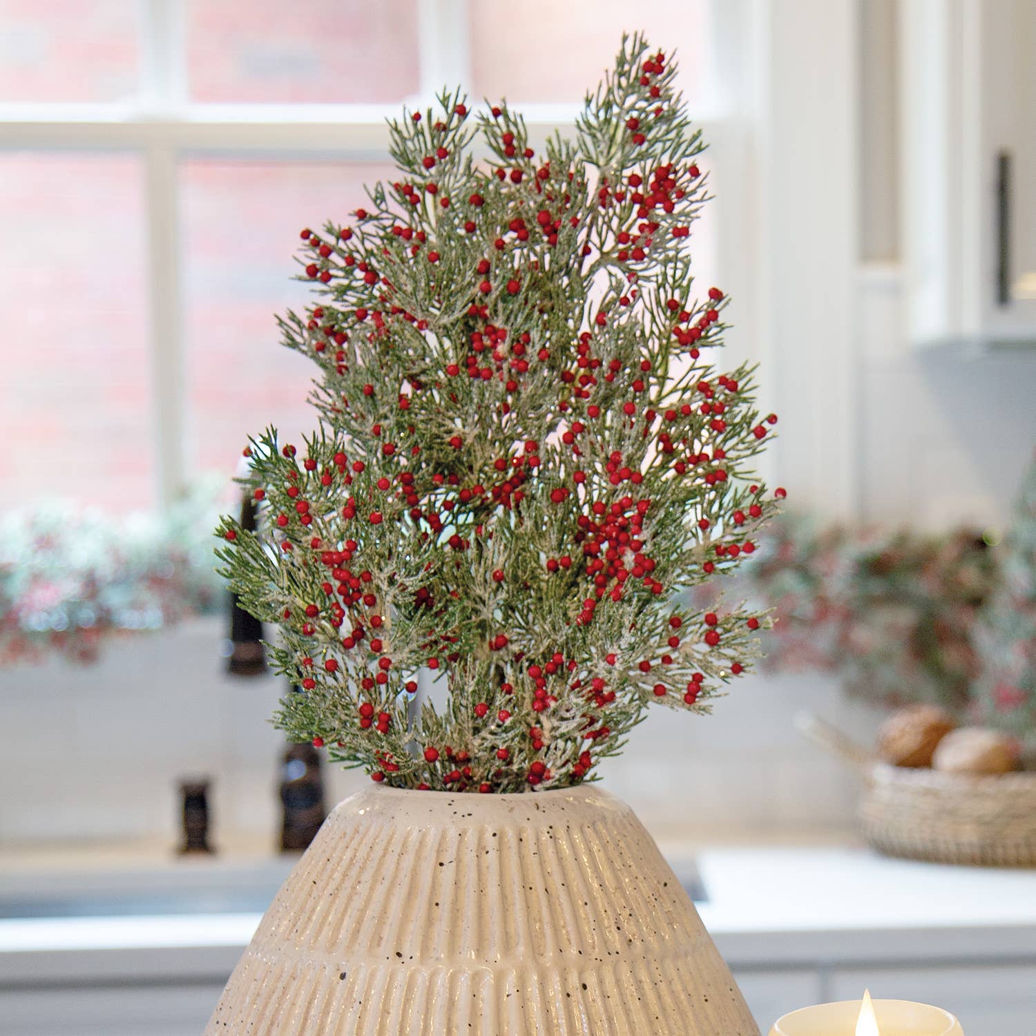 Saybrook Lane – Planta artificial por atacado – Spray de Pimenta Fosco e Pinho, 26"1