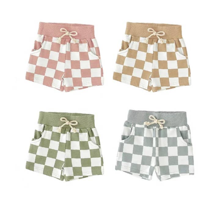 Boho + Babe - Wholesale Shorts - Baby - Checkerboard Shorties