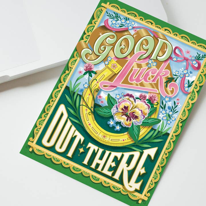 Boa Sorte Lá Fora - Cartão de Cumprimentos de Encorajamento por atacado de To & From Gift Co.