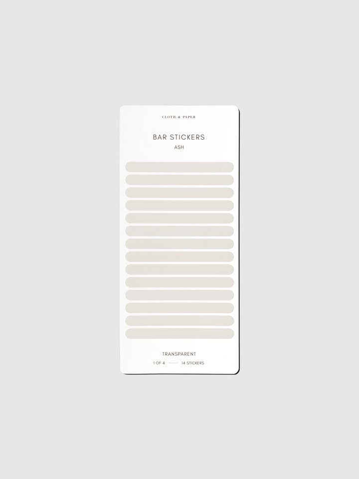 Bar Planner Sticker Set for wholesale by Cloth & Paper