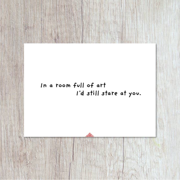 Momokin - Wholesale Love Card - In a room full of art, I`d still stare at you