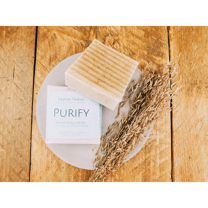 Purify Organic Soap Bar With Honey & Oats for wholesale by Human Nature Organics US