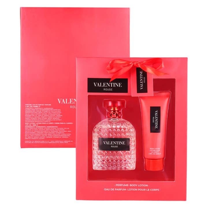 Womens 2pc Set VALENTINE ROUGE - Perfume & Body Lotion for wholesale by Deluxe Import Trading