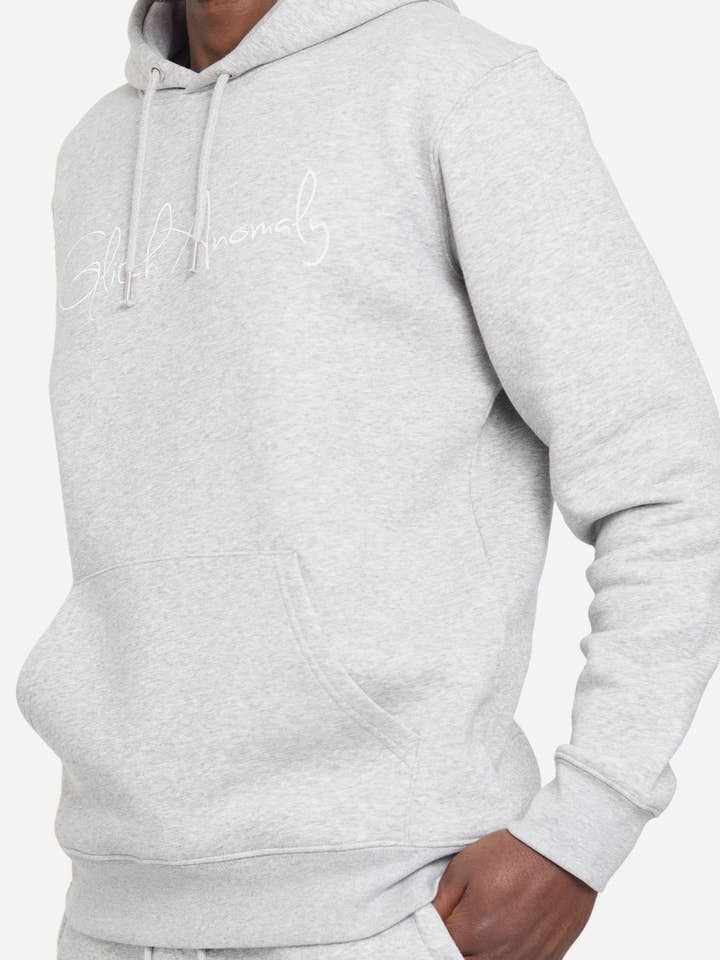 Glitch Anomaly - Venta al por mayor Sudadera con capucha - Hombre - Sudadera con capucha Signature gris jaspeado1