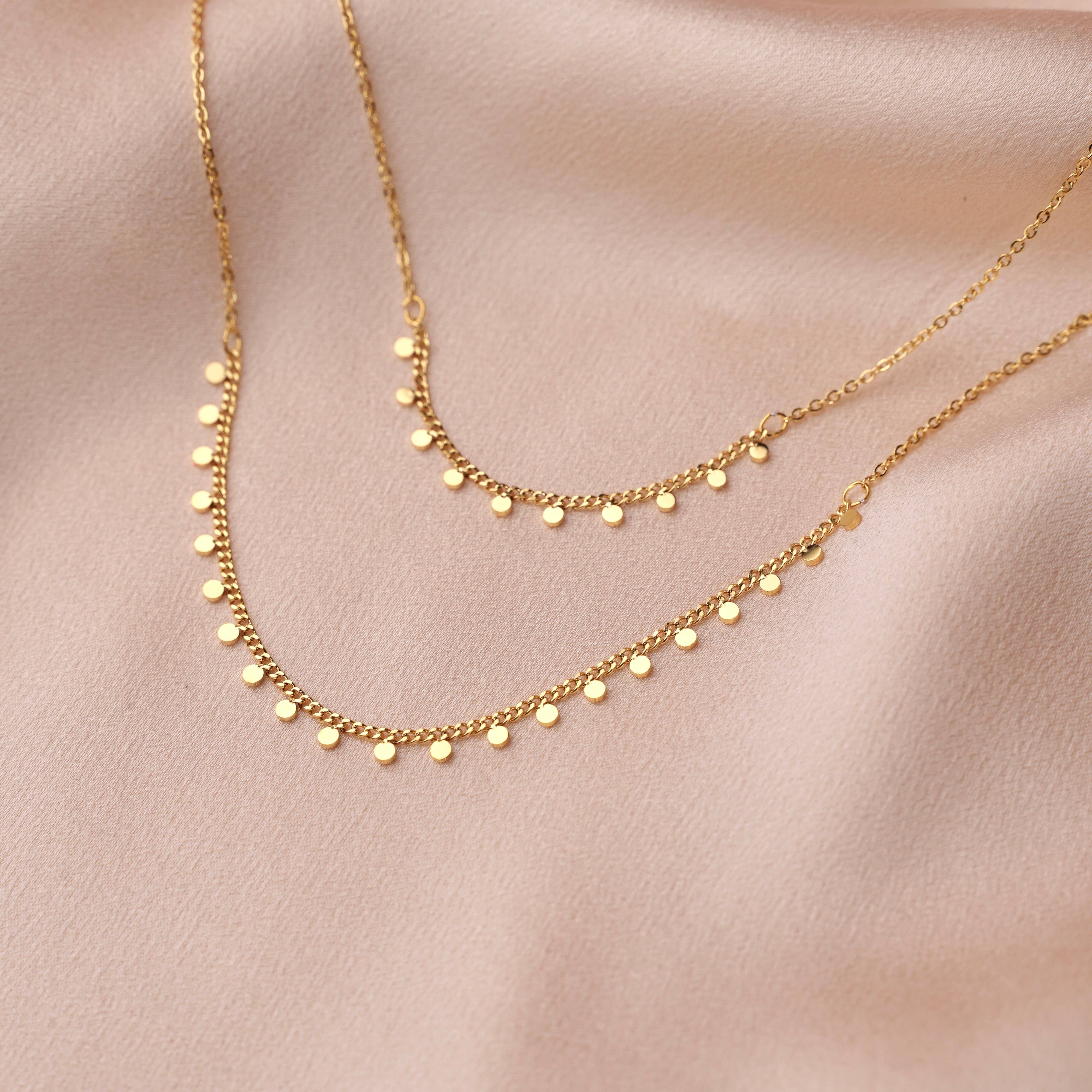 Victoire Collection – wholesale Kedjehalsband – Fint halsband med dubbla rader i rostfritt stål1