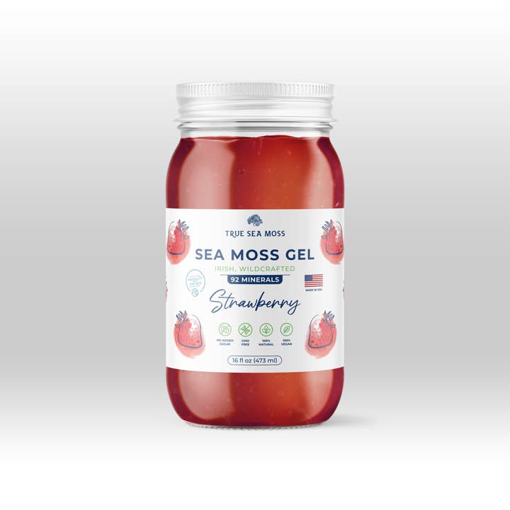 TrueSeaMoss - Wholesale Oral Supplement/Vitamin - STRAWBERRY SEA MOSS GEL