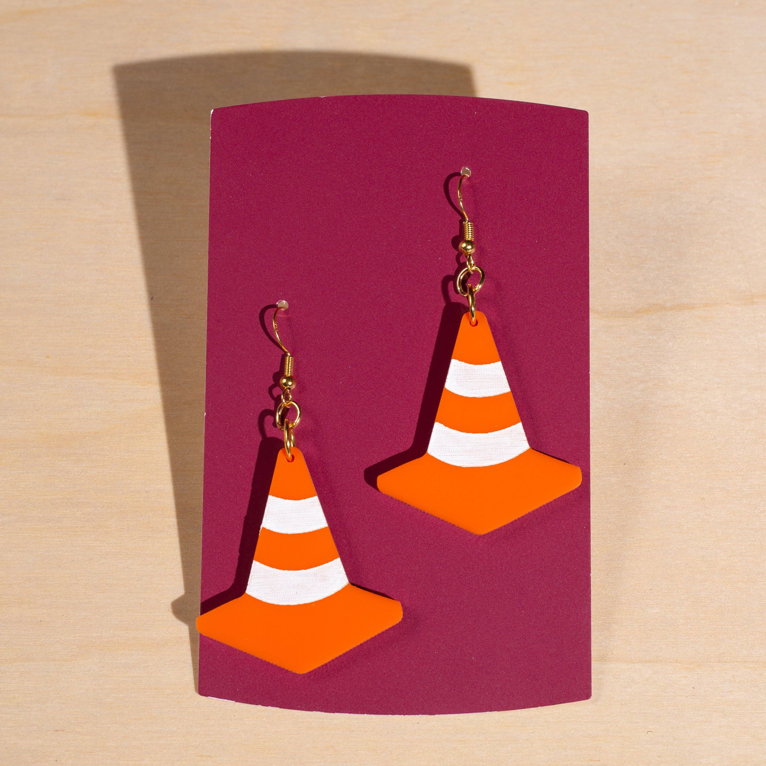 The Spooky Haus - Wholesale Dangle Earrings - Traffic Cone Earrings1