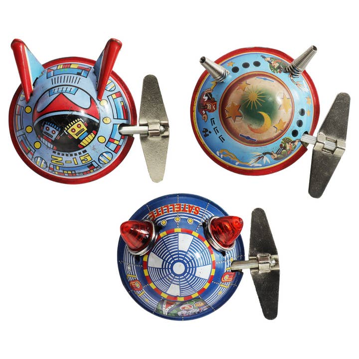 3-Pack Tin Toy X-12 Space Surveyor Tin Robot for wholesale by Tribal Trade GmbH