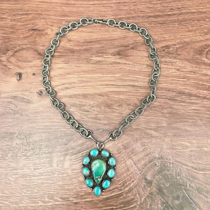 Ægte turkis tibetansk vedhængskæde halskæde for engroshandel hos ZINC Designs