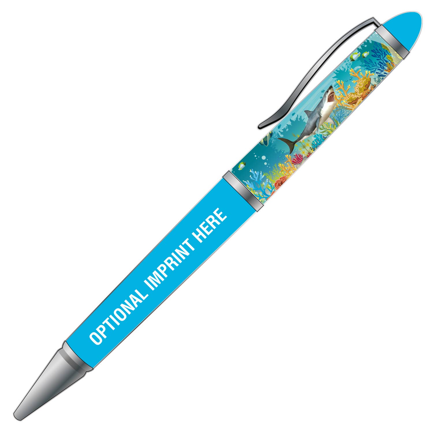 Little Critterz - Vendita all'ingrosso Penne - Penna galleggiante Great White Shark - Azzurro1