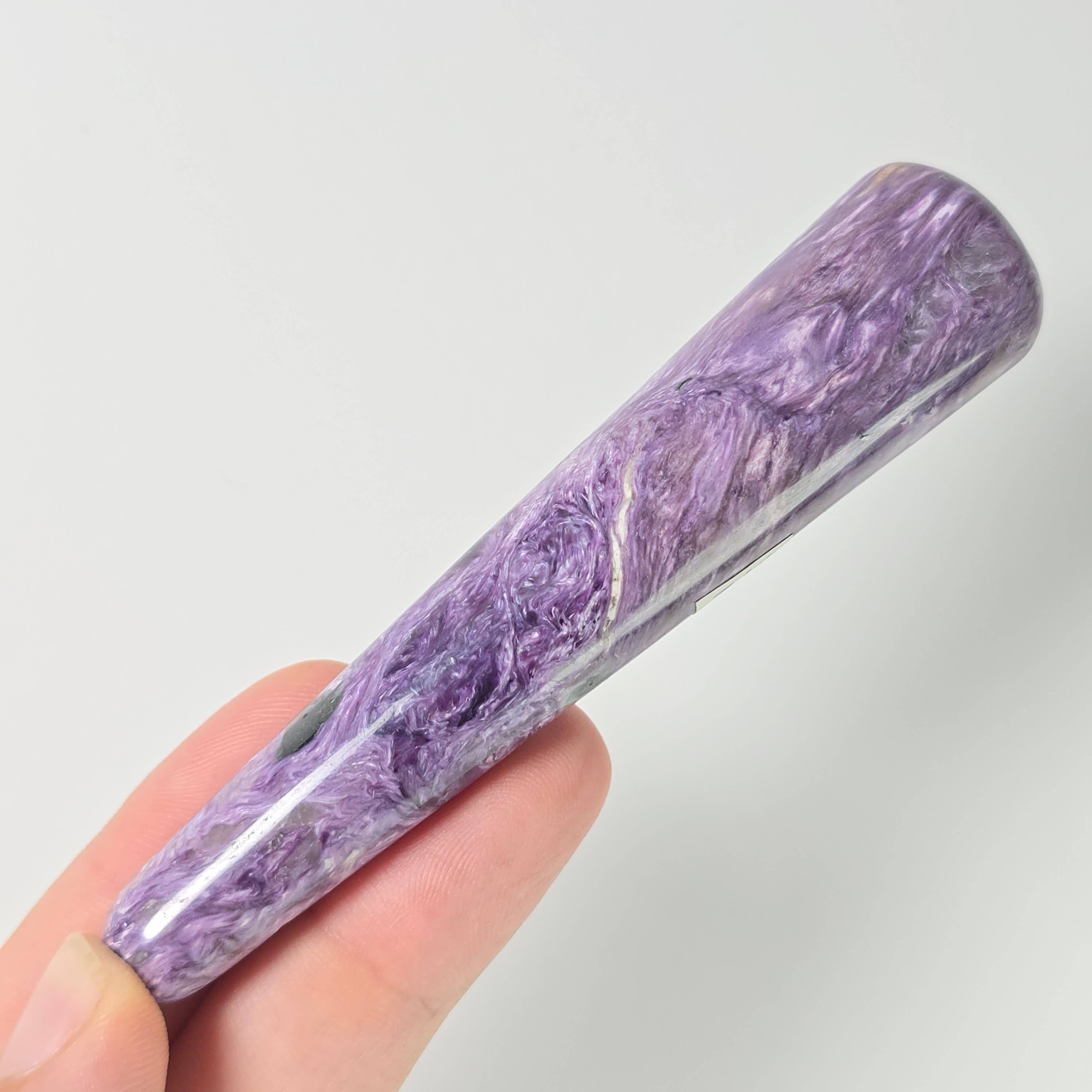 Aquamarine Daydream Wholesale - Wholesale Body Massager - Charoite Massage Wand ~ Polished Crystal Shapes ~ Minerals3