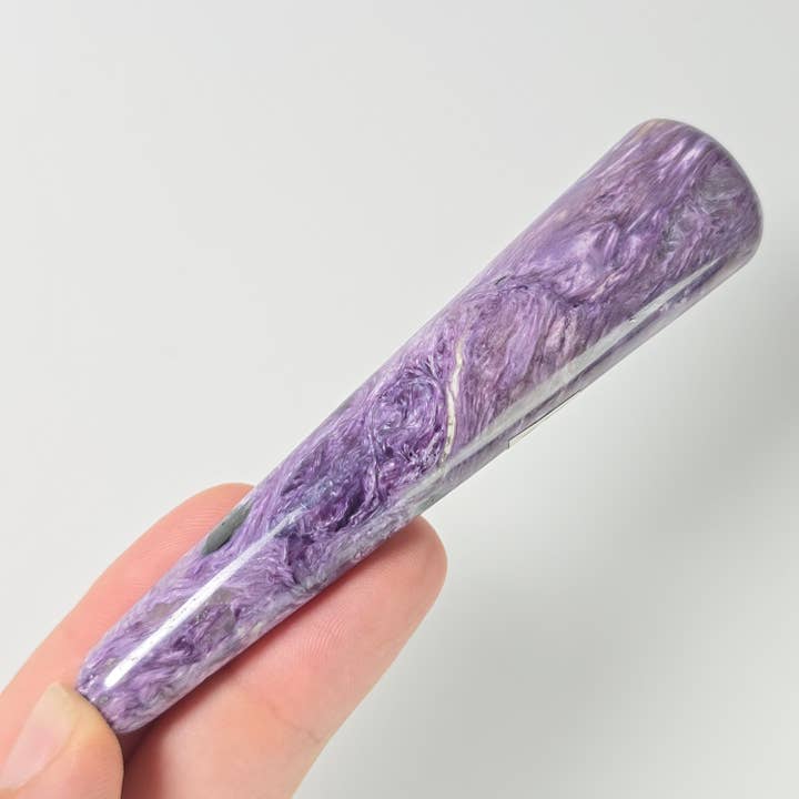 Aquamarine Daydream Wholesale - Wholesale Body Massager - Charoite Massage Wand ~ Polished Crystal Shapes ~ Minerals3