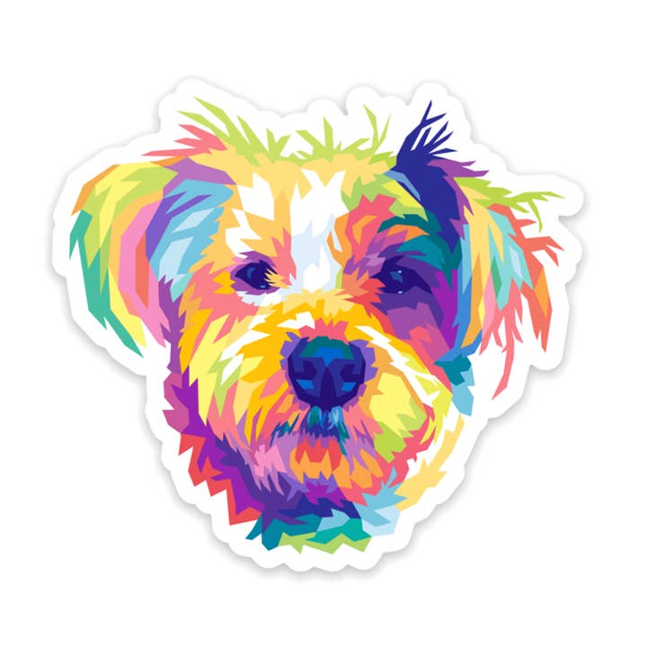 Scruffy Dog Sticker for wholesale by Doodle Dog Town