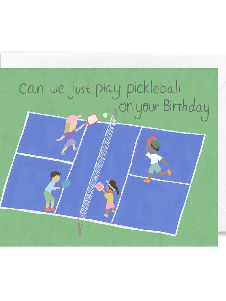 Tarjeta de felicitación de cumpleaños de pickleball para cualquier edad para venta al por mayor de Courtney Beyer Design