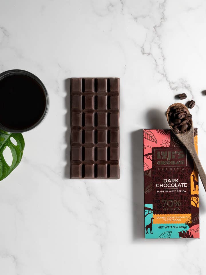 Classic Dark Chocolate, 70% for wholesale by Luji's Chocolate