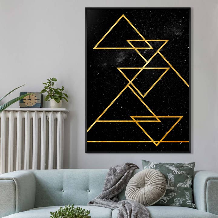 Golden Triangles Print for wholesale by Ink & Drop