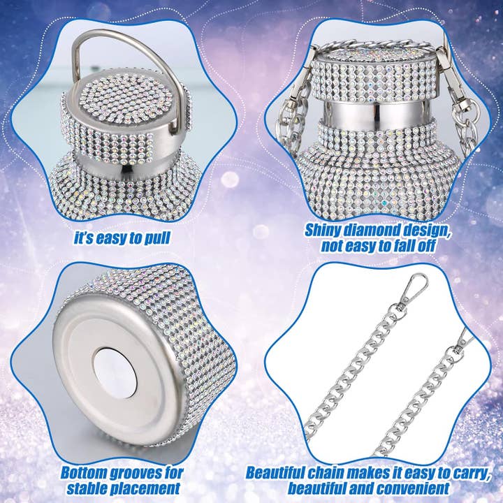 Diamond Water Bottle Bling Rhinestone Stainless Steel for wholesale on Faire7